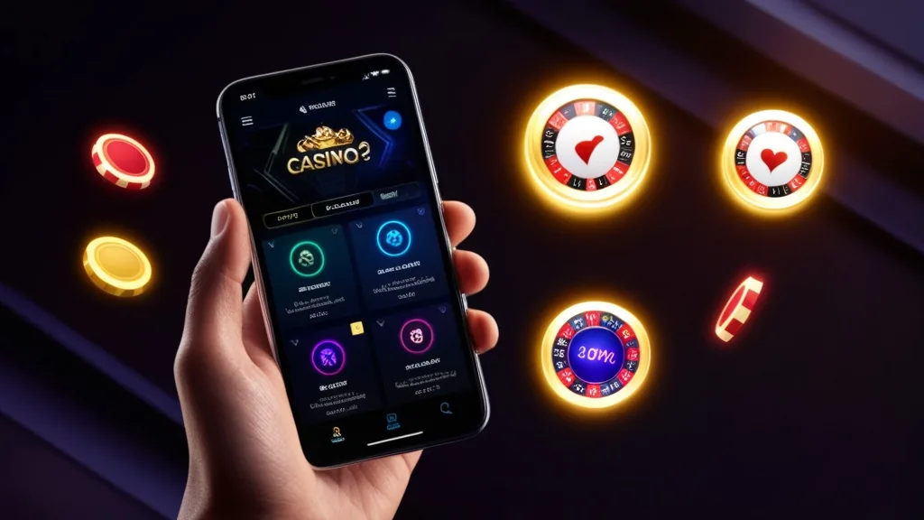 Interface mobile de Rodeoslot affichée sur smartphone en ambiance casino